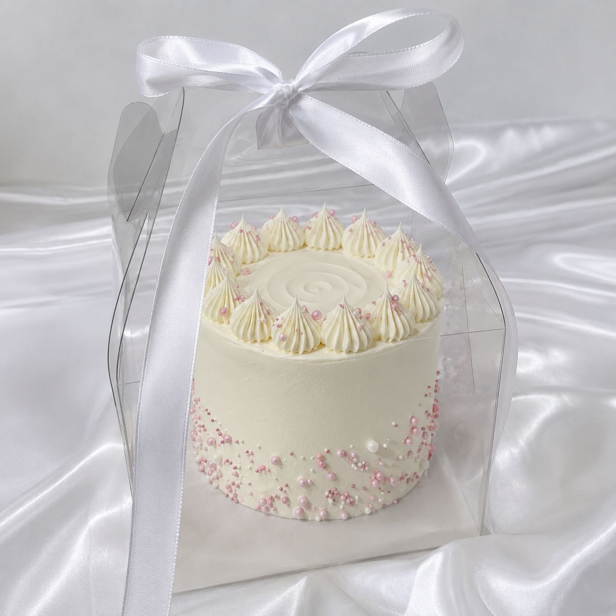 QB Pretty in Pink Luxury Bento Cake (4")